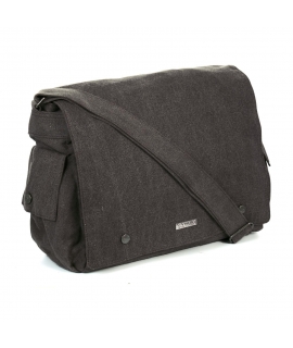 Unisex shoulder bag hemp adjustable zip closure vegan pockets