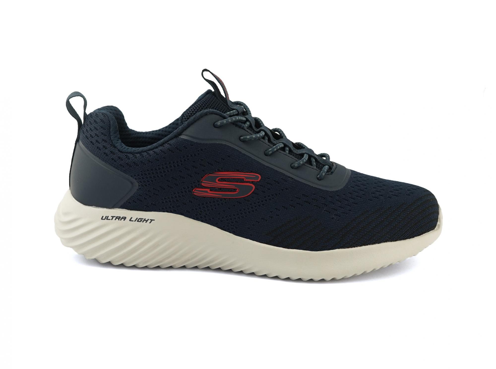 SKECHERS 216142 NVRD Scarpe Uomo Sneakers Memory Foam Good Year Blu