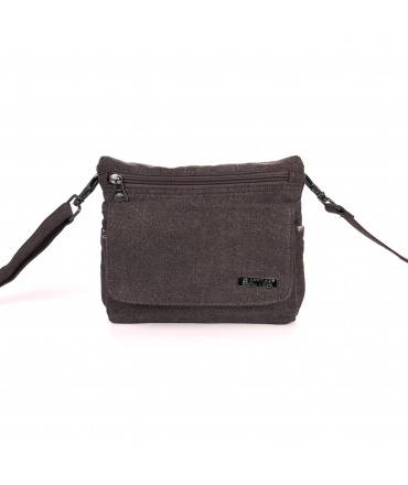 SATIVA Shoulder bag Unisex eco-sustainable hemp vegan zip button