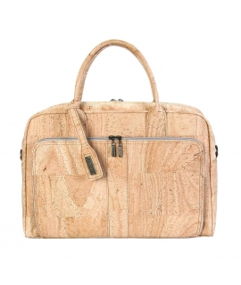 ARTELUSA Men's cork messenger bag with adjustable vegan shoulder strap