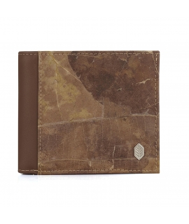 Portafoglio Uomo trifold portamonete portacarte foglie impermeabile vegan