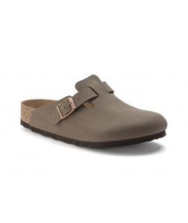 BIRKENSTOCK Boston Vegan Mocha zapatillas punta cerrada Unisex sabot con hebilla