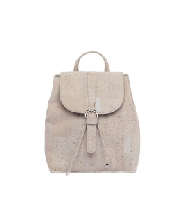 Vegan backpack Woman natural cork strap with button
