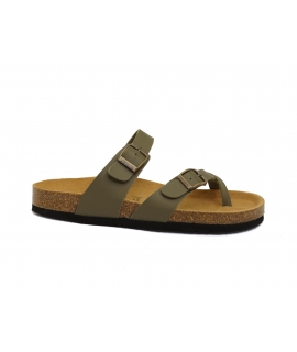 NATURAL WORLD vegan slippers khaki flip flops Women sandals adjustable buckles eco vegan shoes