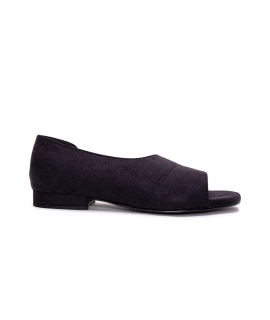 NAE Damia ballerine vegan noire Femme bout ouvert eco friendly