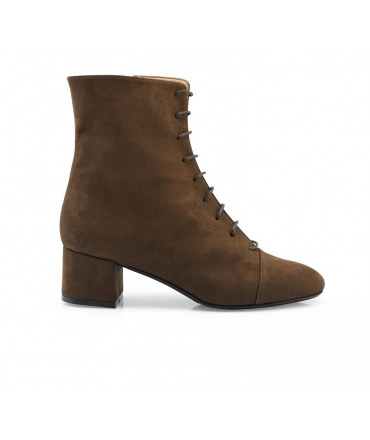 Botines veganos NOAH Carlotta cordones punta redonda zapatos tacón vegano