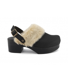 VSI ALASKA Scarpe Donna Sabot Zoccoli Clogs tacco cinturino punta chiusa vegan shoes Made in Italy