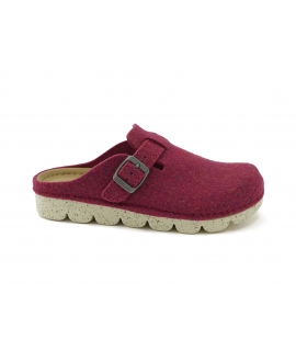 Chaussons GRUNLAND VEG POFF Chaussures vegan confort femme à boucle recyclée