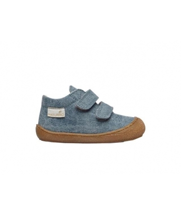 NATURINO Cocoon Organic Lauflernschuhe aus veganer Bio-Baumwolle Junior Kids Turnschuhe Riemen