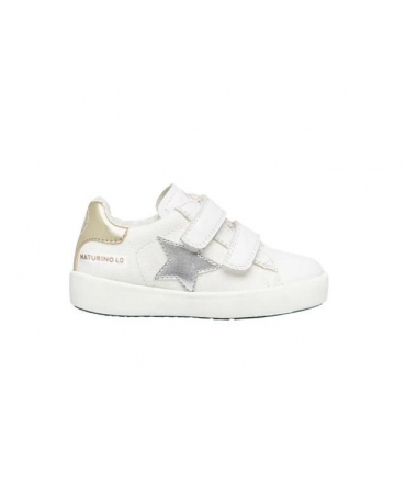 NATURINO Annie Hybrid apple white vegan sneakers for girls