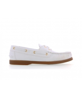 NOAH Alex unisex white vegan sailing shoes lightweight lace-up loafers