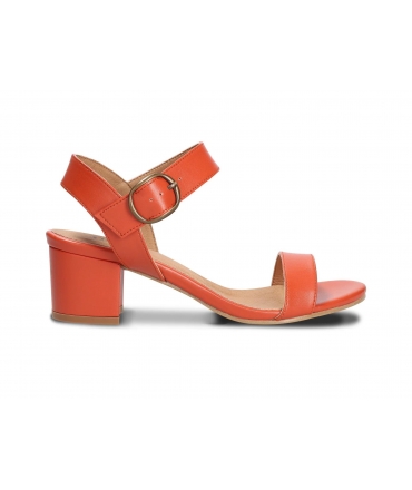 NAE Zinnia vegan apple orange heel sandals ecological vegan shoes
