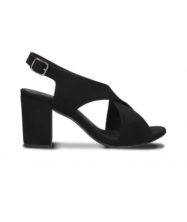 NAE Jasmin black vegan sandals block heel cross strap vegan shoes