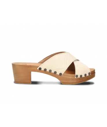 NAE Daphne caibatte vegan clogs pinatex cream wooden heel ecological vegan shoes