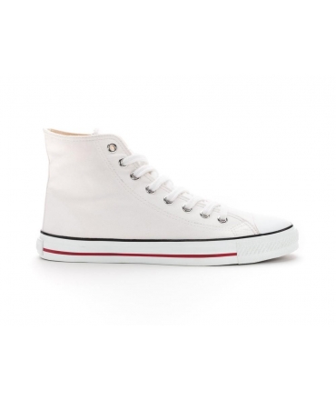 ETHLETIC white vegan high sneakers Fair Trainer White Cap Hi unisex cotton eco laces