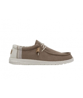 HEY DUDE vegan WALLY Break Stitch clay Hombres zapatillas de verano transpirables de algodón orgánico