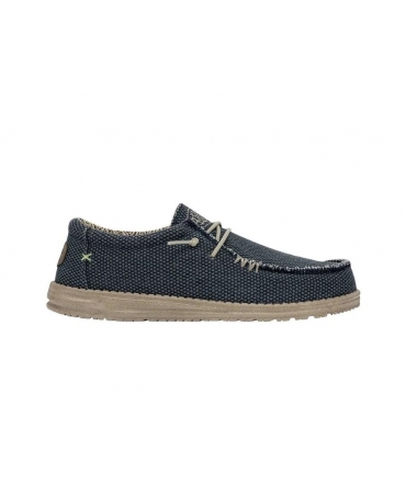 HEY DUDE vegan WALLY Braided Midnight Blue Leichte atmungsaktive Sommer-Sneaker aus Bio-Baumwolle für Herren