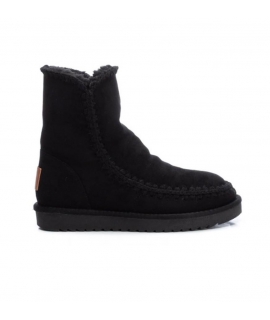 XTI Eskimo boots with black vegan fur, warm and comfortable padded