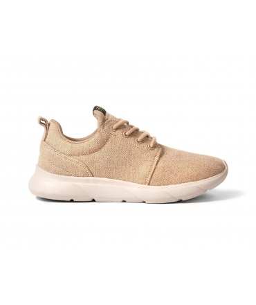 8000 KICKS Explorer V2 beige wasserdichte vegane Hanf-Sneaker mit Schnürsenkeln und recycelter Sohle