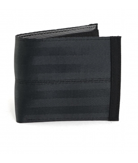 JAGGERY Black vegan wallet card holder and purse recycled seat belts