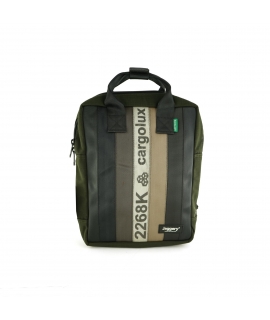 JAGGERY ARRIVE backpack with light details recycled safety belts computer holder vegan bag