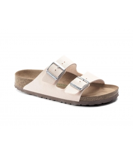 BIRKENSTOCK Arizona Vegan Rosa Damen-Hausschuhe mit Doppelband