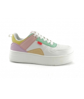 REFRESH Sneakers Scarpe Donna colorate platform lacci vegan shoes