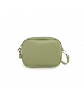 VSI MEI Rectangular vegan apple bag removable shoulder strap zipper clutch bag mint made in Italy