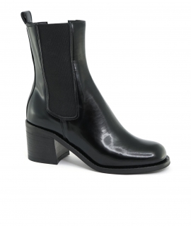 VSI NELA Elastic squared vegan beatles patent leather boots Made in Italy