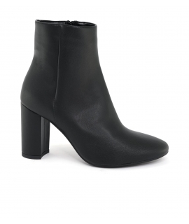 VSI GIL Black vegan ankle boots with round toe zip heel Made in Italy