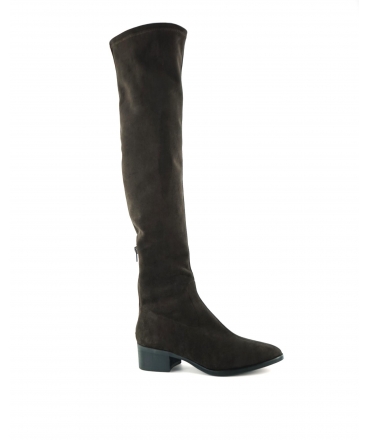 VSI CARLI Vegan elasticated boots above the knee zip heel toe Made in Italy