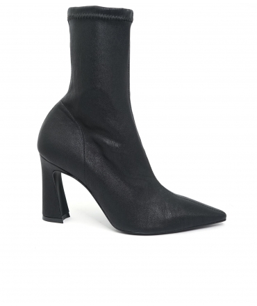 VSI MINA Black sock vegan ankle boots high heel Made in Italy