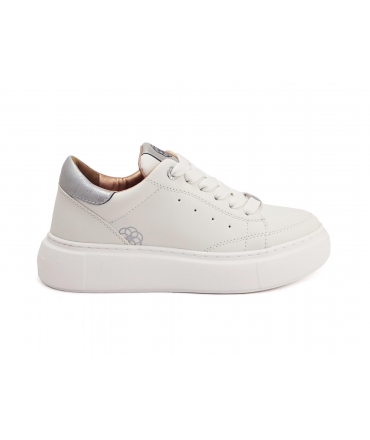 ACBC New Woman elegante weisse vegane Sneakers für Damen mit dicker Sohle