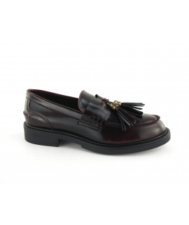 VSI BRISTOL Red vegan loafers patent leather tassels elegant sole vegan shoes Made in Italy