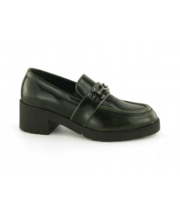 VSI YORI Green vegan moccasins with comfortable heel Made in Italy