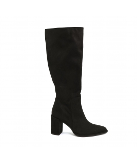 VSI NIA Ecological black vegan boots for women with wide heel and toe vegan shoes Made in Italy