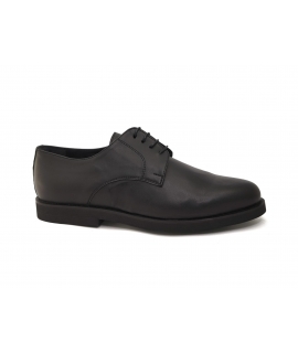 VSI REGLAN Classic vegan men's black derby shoes with elegant laces Made in Italy
