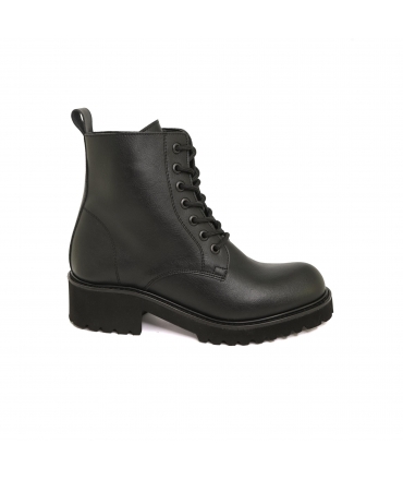 VSI KLESTA Black combat boots 7 holes waterproof boots zipper heel vegan shoes Made in Italy