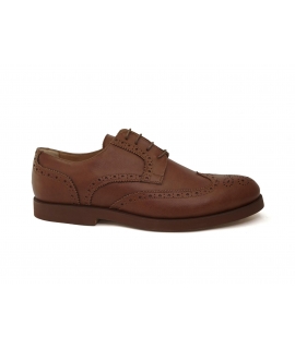 VSI DEIRO Zapatos elegantes para hombre derby en piel vegana marrón estilo inglés Made in Italy