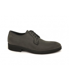 VSI PRINS Klassische vegane graue Derby-Schuhe für Herren mit handgefertigten Schnürsenkeln, hergestellt in Italien