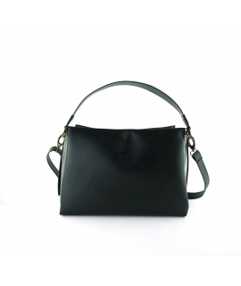 VSI FLO Vegan bag in black apple, removable, adjustable, waterproof, ecological shoulder strap
