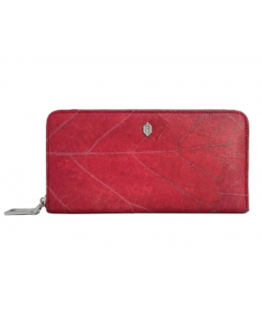 Women's wallet accordion leaves zip closure vegan waterproof coin purse