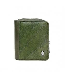Portafoglio foglie vegan zip around fisarmonica  impermeabile