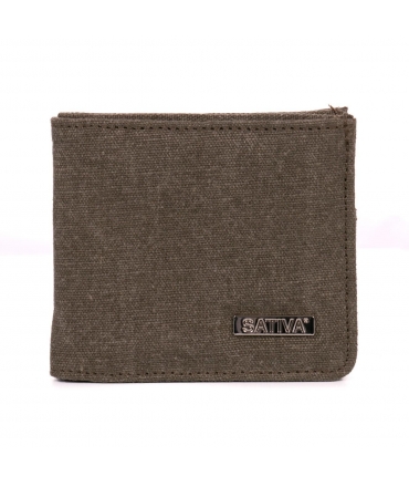 Porte-cartes à compartiment zippé chanvre vegan pour homme
