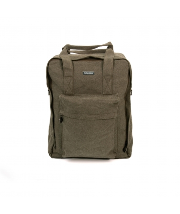 SATIVA Zaino Borsa Unisex canapa porta pc chiusura zip tasche vegan