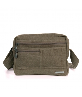 Bolso de hombro SATIVA Bolsillos veganos con cierre de cremallera ajustable de cáñamo unisex