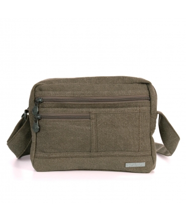 Bolso de hombro SATIVA Bolsillos veganos con cierre de cremallera ajustable de cáñamo unisex