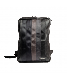 JAGGERY Mochila negra reciclada cinturones de seguridad bolso ordenador bolso vegano