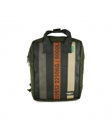 JAGGERY ARRIVE Rucksack, recycelte Sicherheitsgurte, Computerhalter, vegane Öko-Tasche
