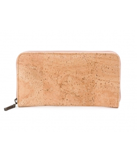 Cierre de cremallera mujer cartera corcho vegano